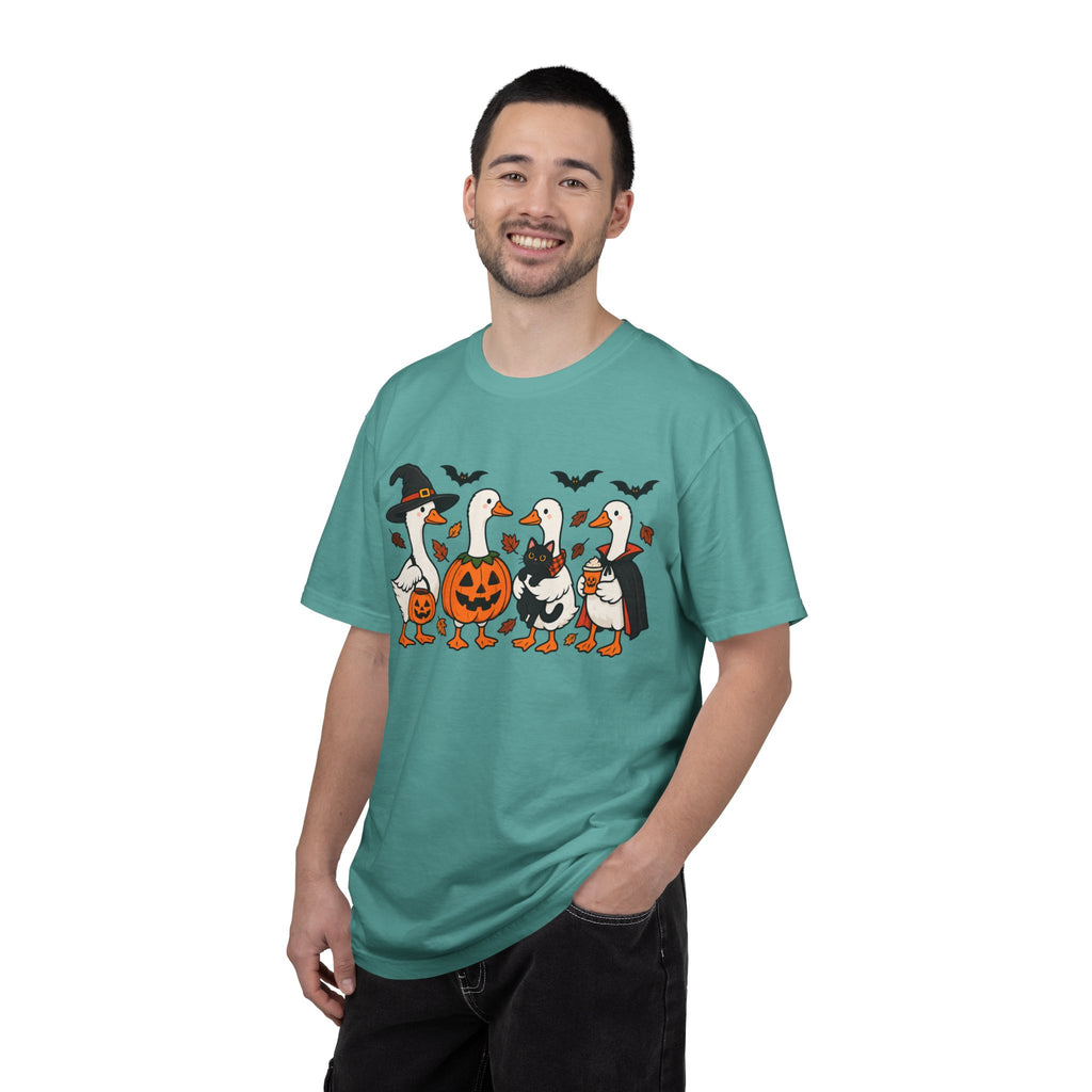 Halloween Ducks T-shirt | Geese in Costumes, Pumpkin Jack-O’-Lantern