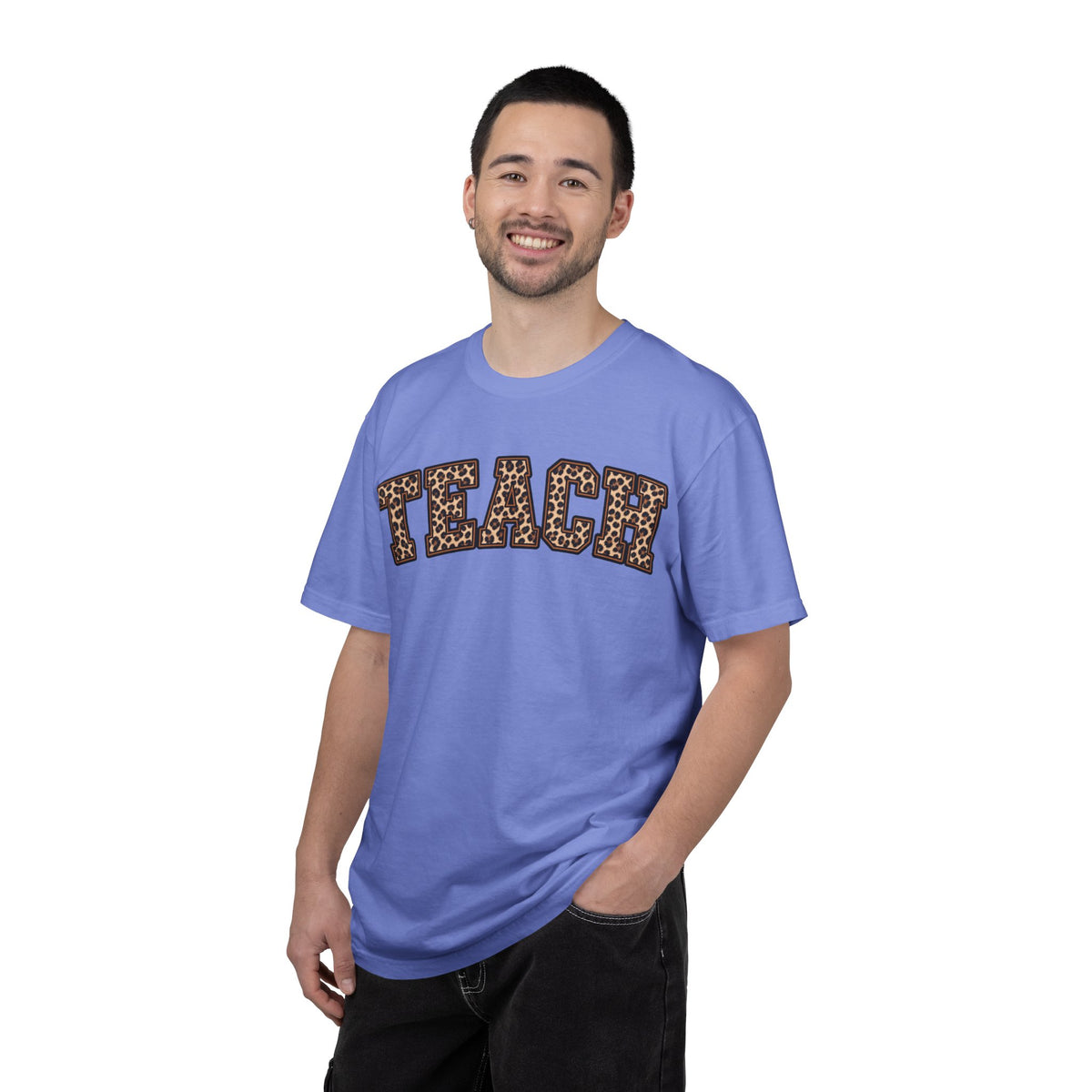 Leopard Print TEACH T-Shirt | Teacher Shirt, Animal Print Typography