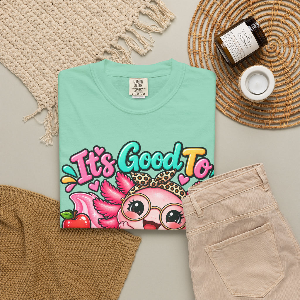 It's Good To Axolotl Questions Brenda Tee | Cute Axolotl Cartoon, Colorful Study Design