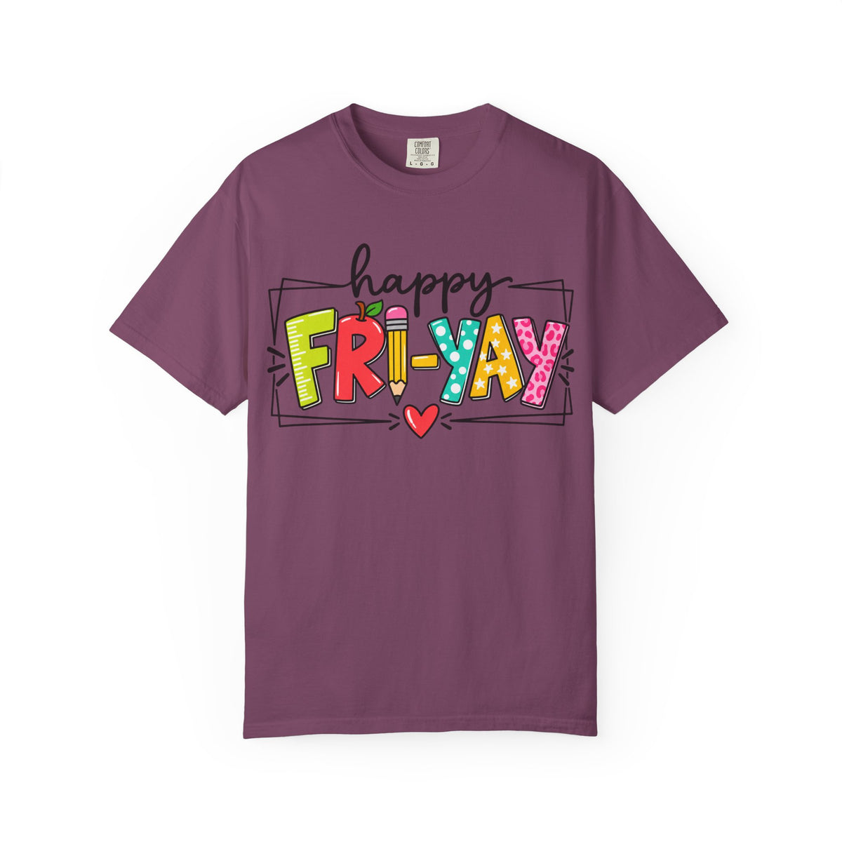 Happy Fri-yay Colorful Graphic T-shirt | Cute Friday Celebration Tee