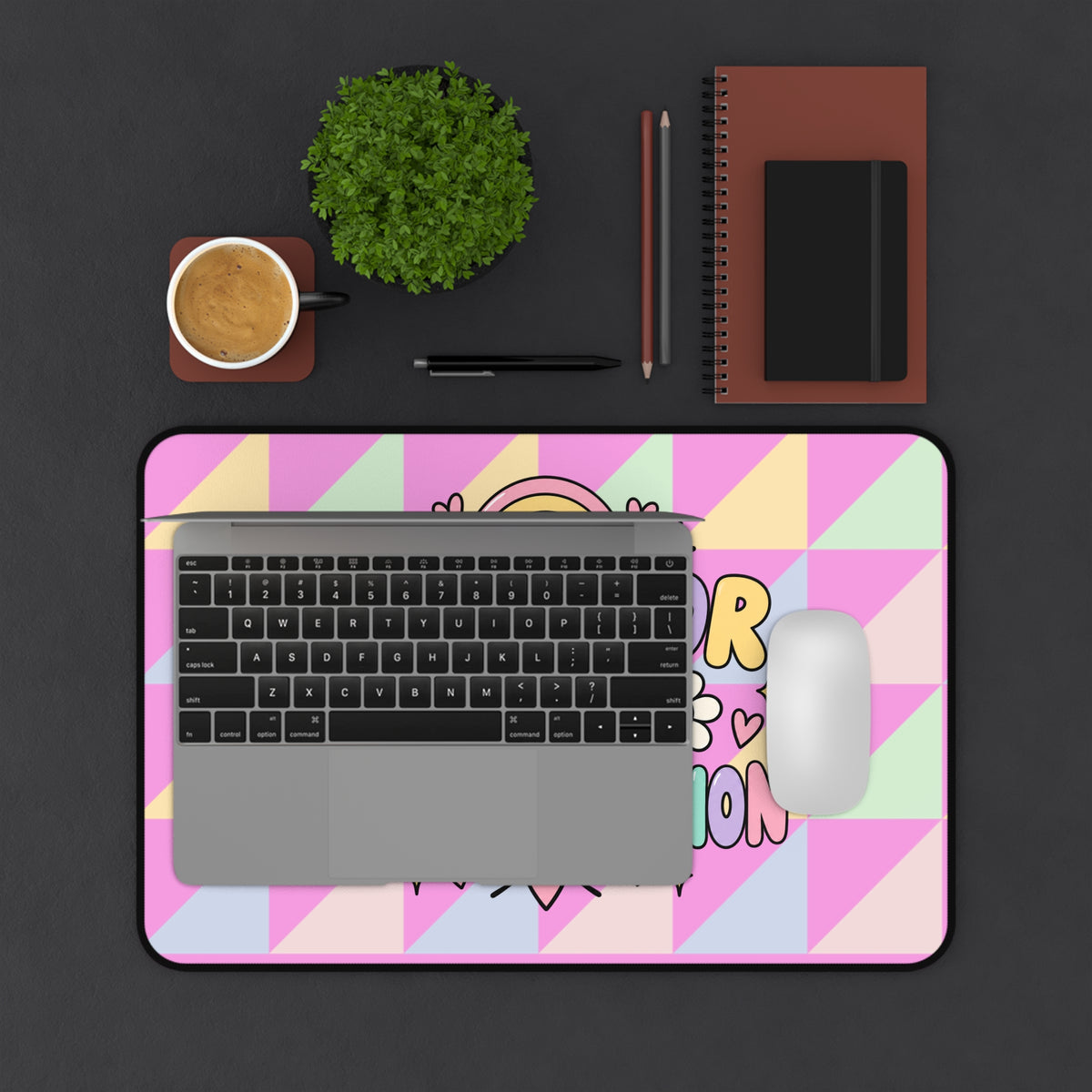 Behavior Is Communication Desk Mat | Pastel Rainbow Floral Classroom Décor