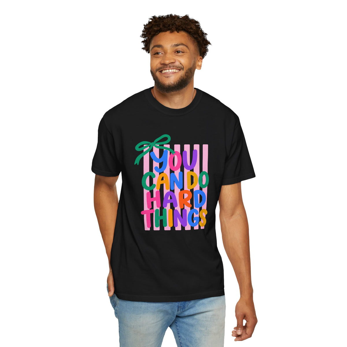 You Can Do Hard Things T-shirt | Colorful Motivational Typography