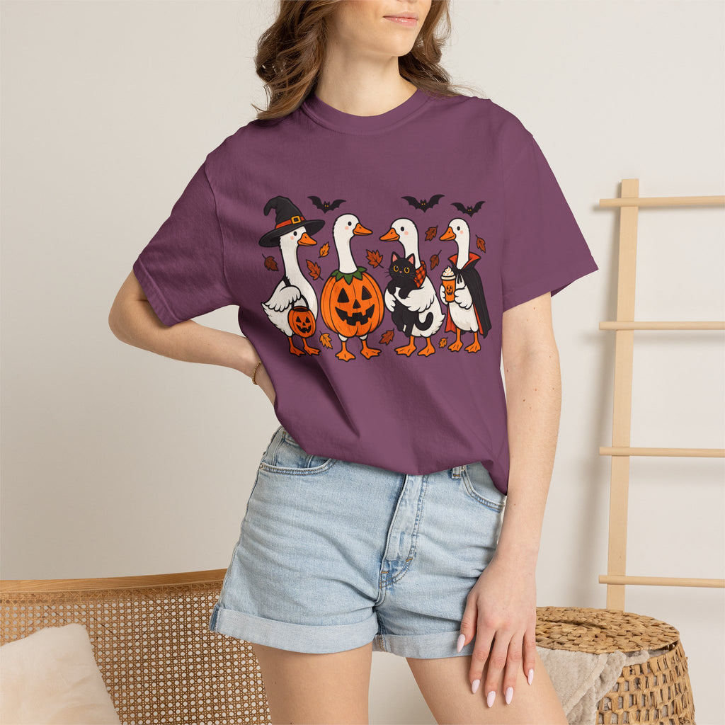 Halloween Ducks T-shirt | Geese in Costumes, Pumpkin Jack-O’-Lantern