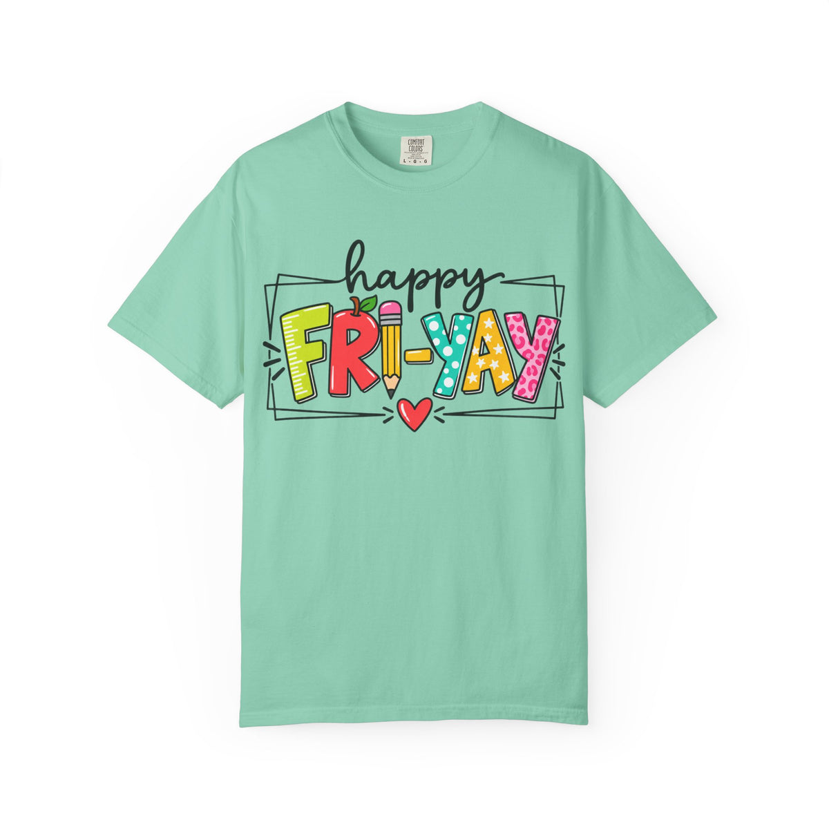 Happy Fri-yay Colorful Graphic T-shirt | Cute Friday Celebration Tee