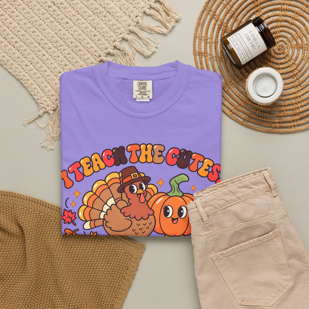 I Teach the Cutest Little Turkeys T-shirt | Thanksgiving Teacher Shirt