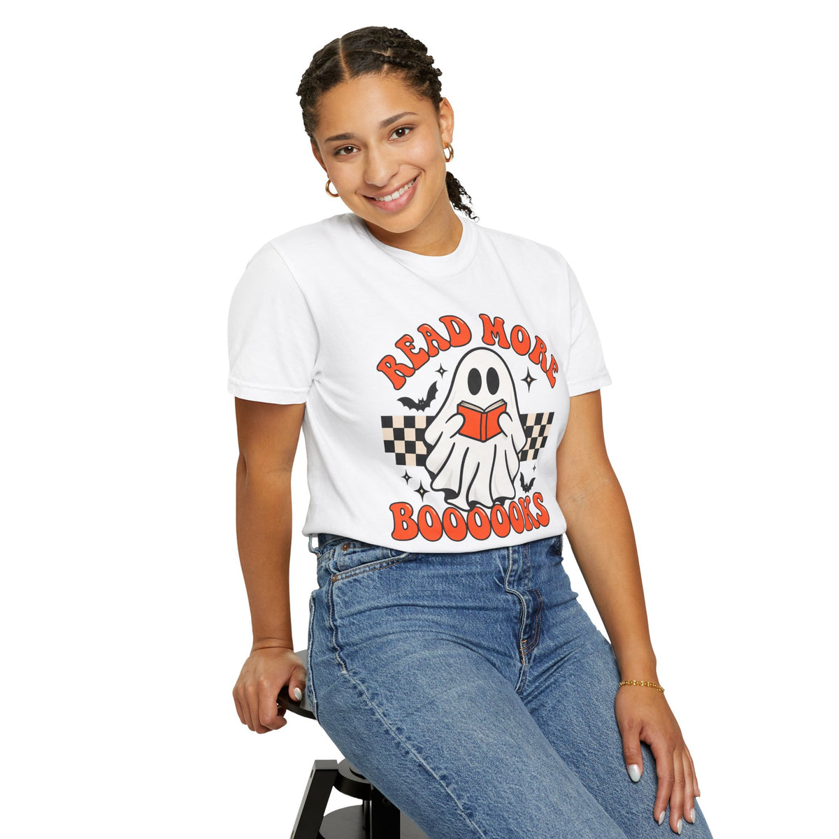 Read More Booooks ghost reading T-Shirt | Halloween book lover tee
