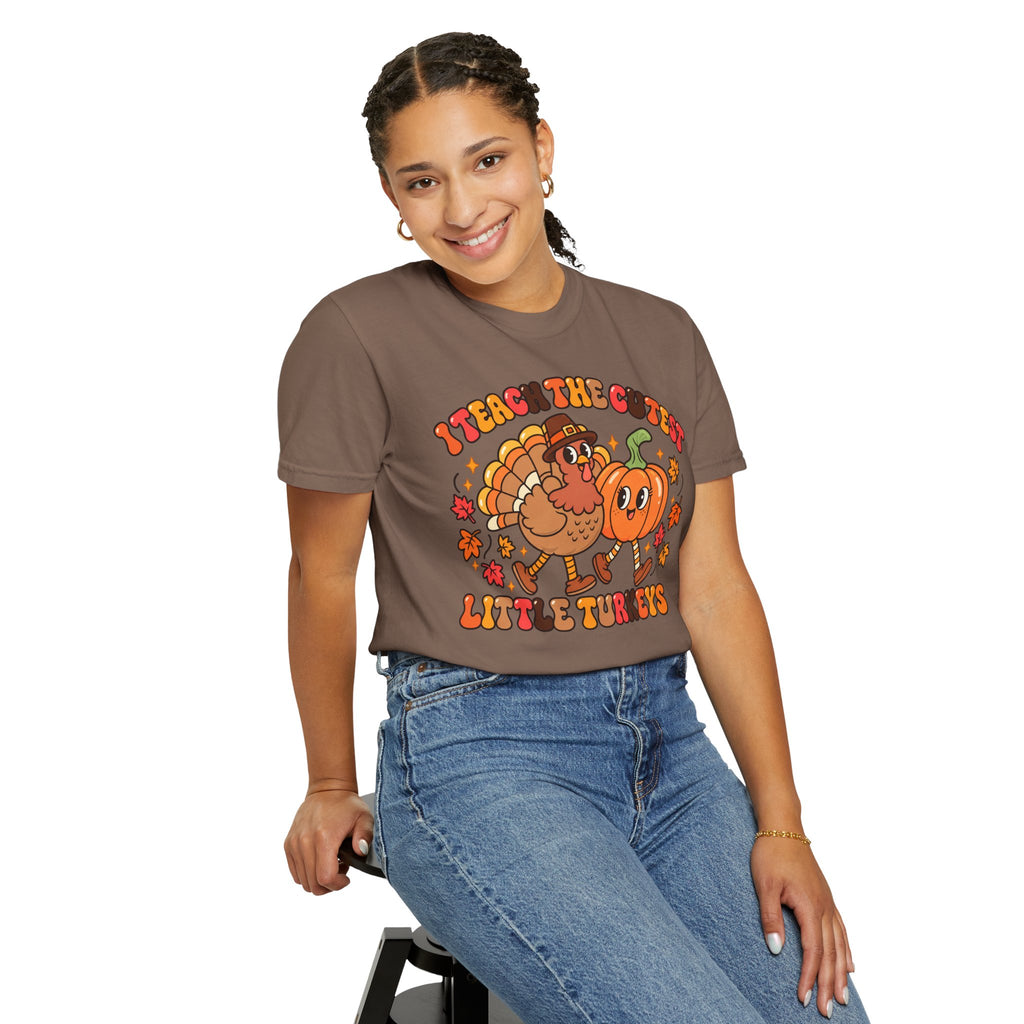 I Teach the Cutest Little Turkeys T-shirt | Thanksgiving Teacher Shirt