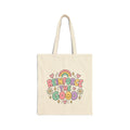 Reinforce The Good tote bag | Rainbow floral positive message cotton tote