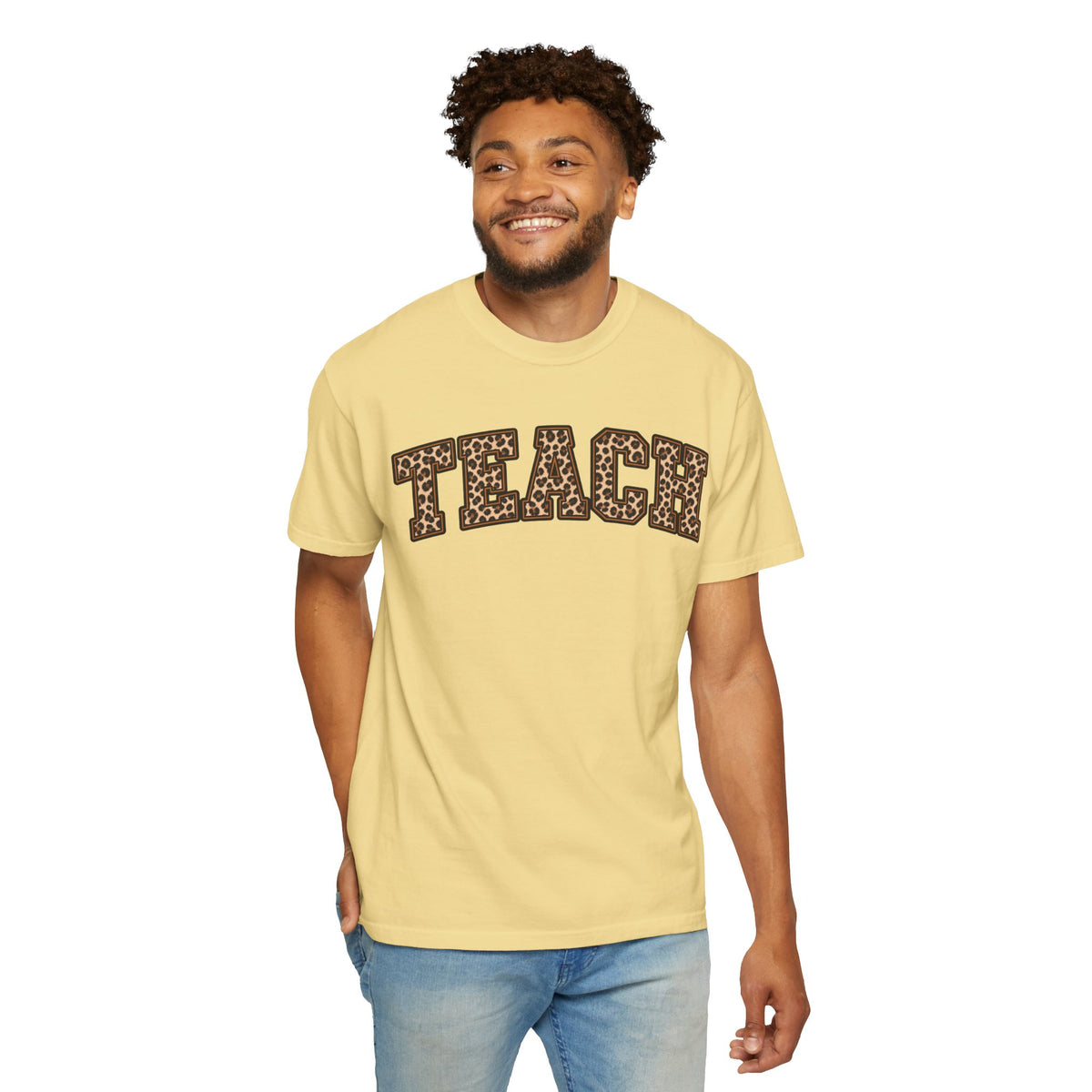 Leopard Print TEACH T-Shirt | Teacher Shirt, Animal Print Typography