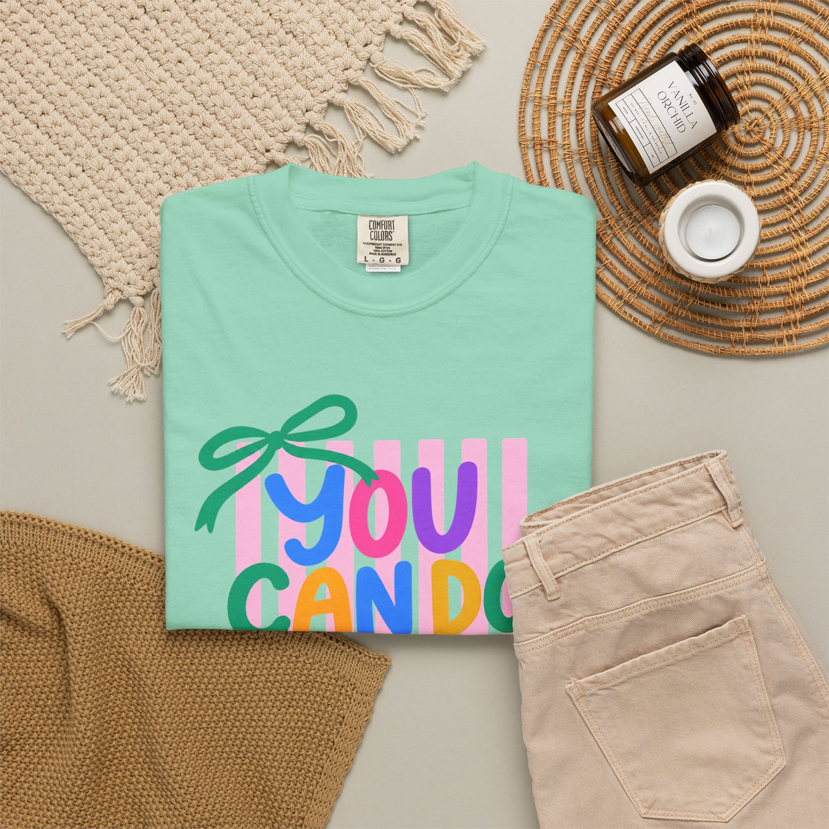 You Can Do Hard Things T-shirt | Colorful Motivational Typography