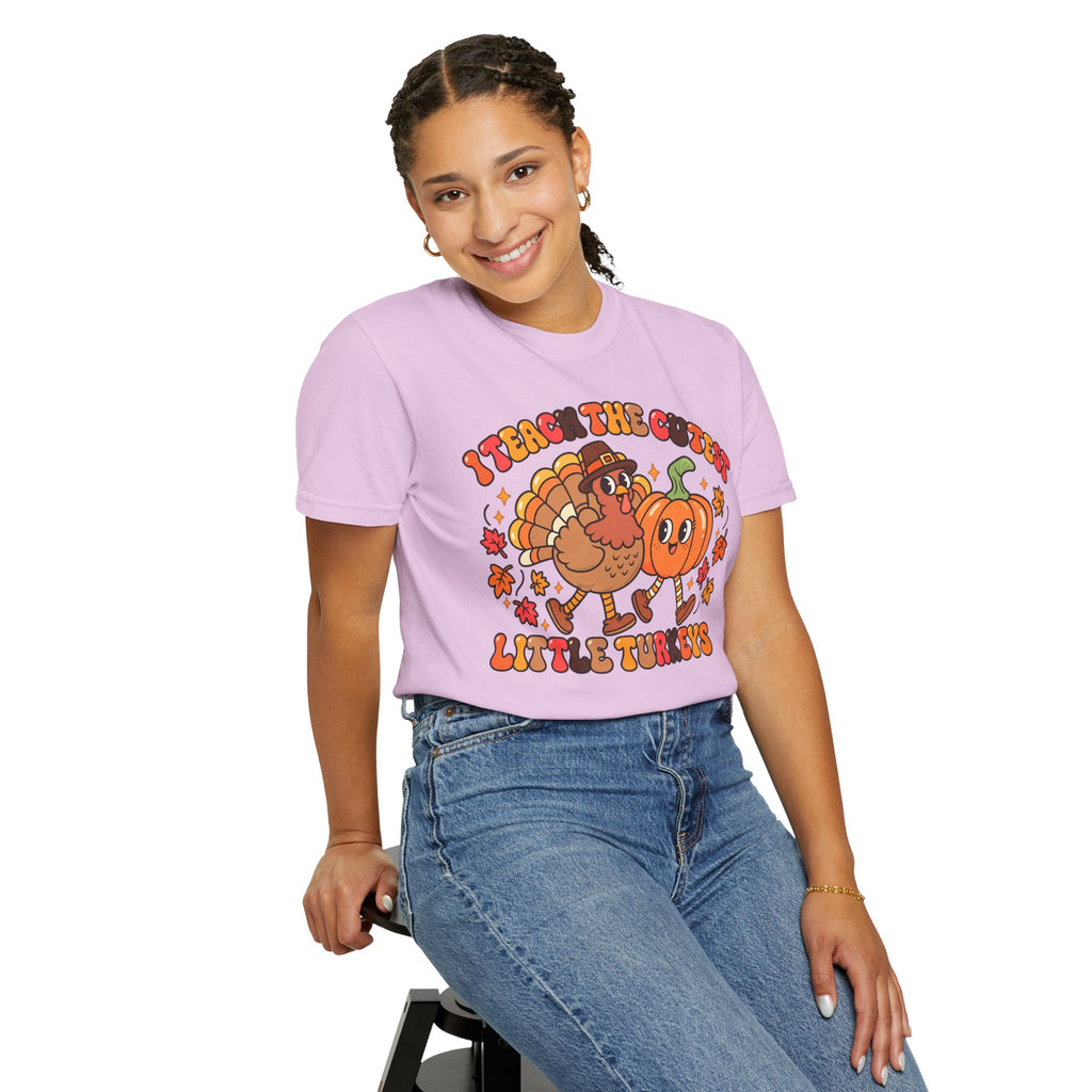 I Teach the Cutest Little Turkeys T-shirt | Thanksgiving Teacher Shirt