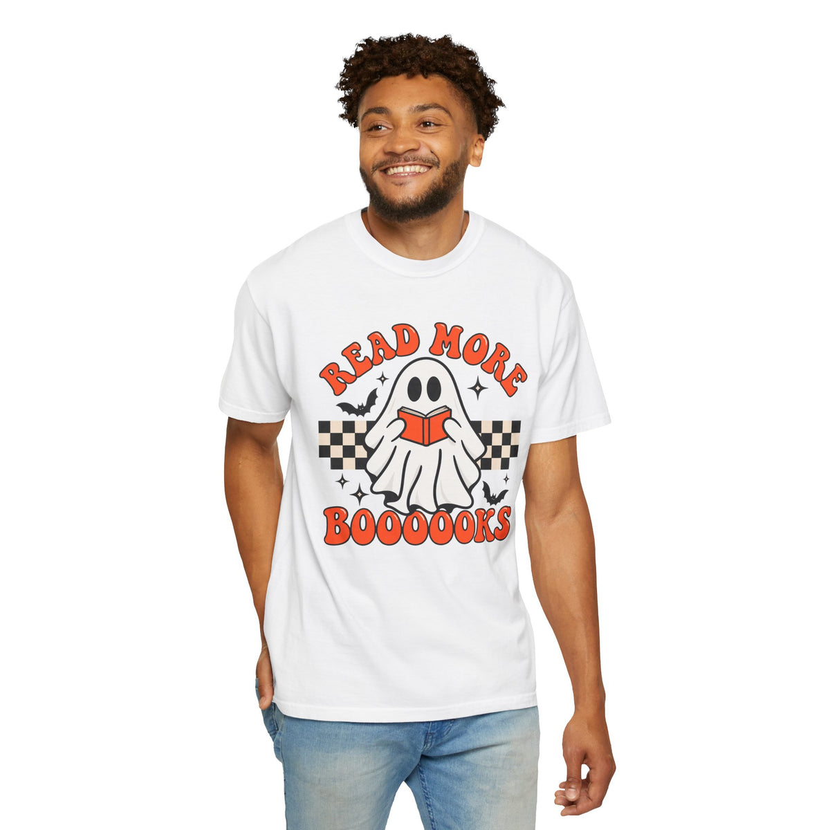 Read More Booooks ghost reading T-Shirt | Halloween book lover tee