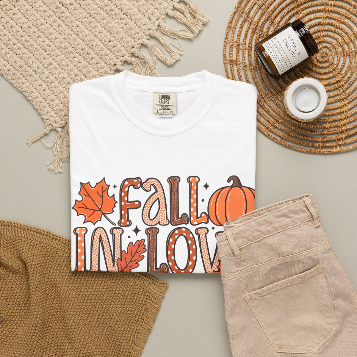 Fall in Love with Learning T-Shirt | Teacher Autumn Pumpkin Leaves