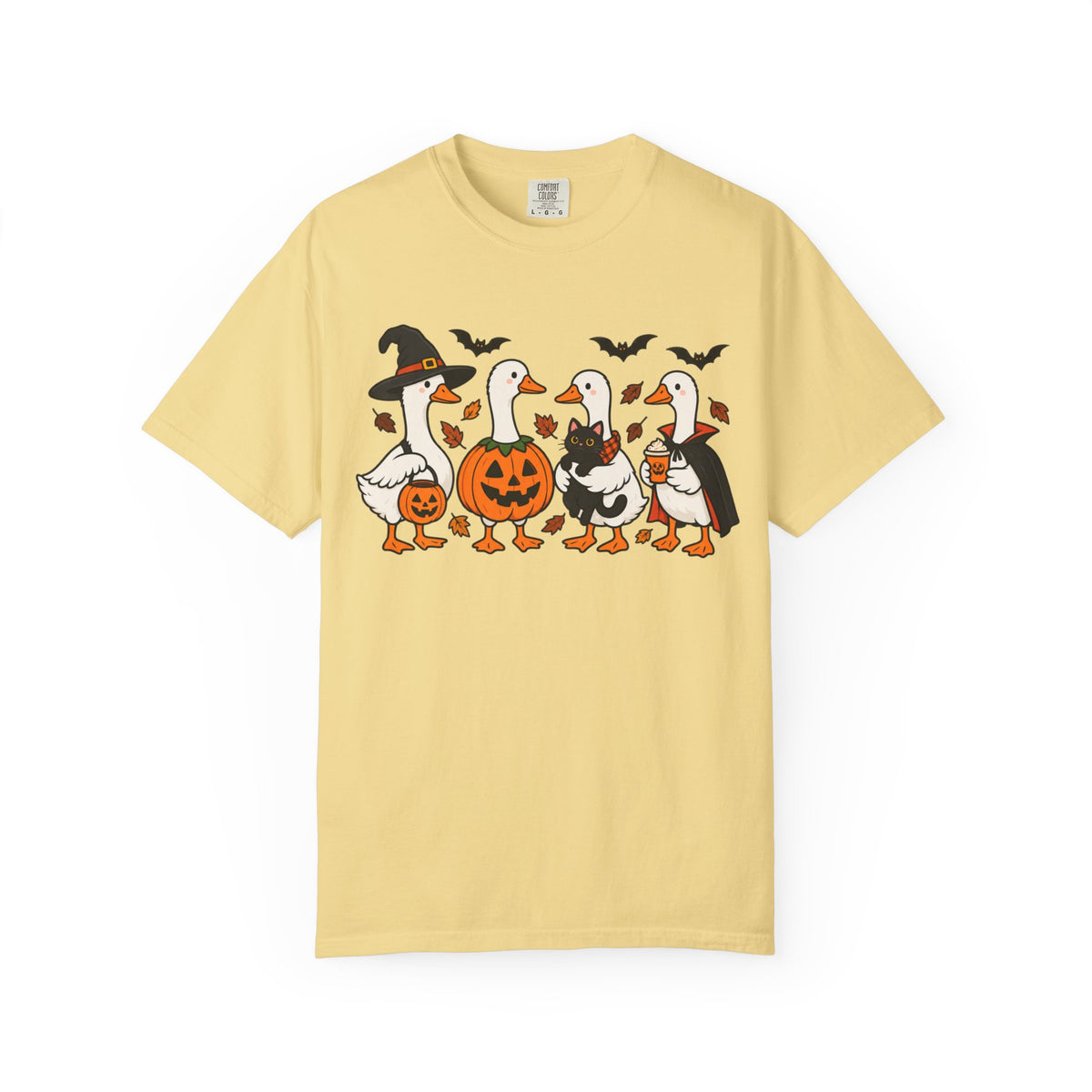 Halloween Ducks T-shirt | Geese in Costumes, Pumpkin Jack-O’-Lantern