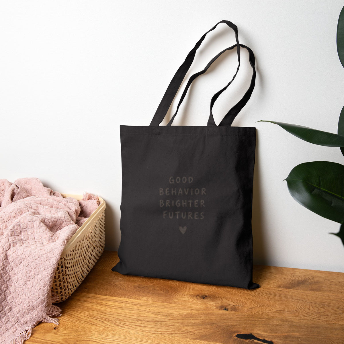 Good Behavior Brighter Futures tote bag | canvas school teacher tote