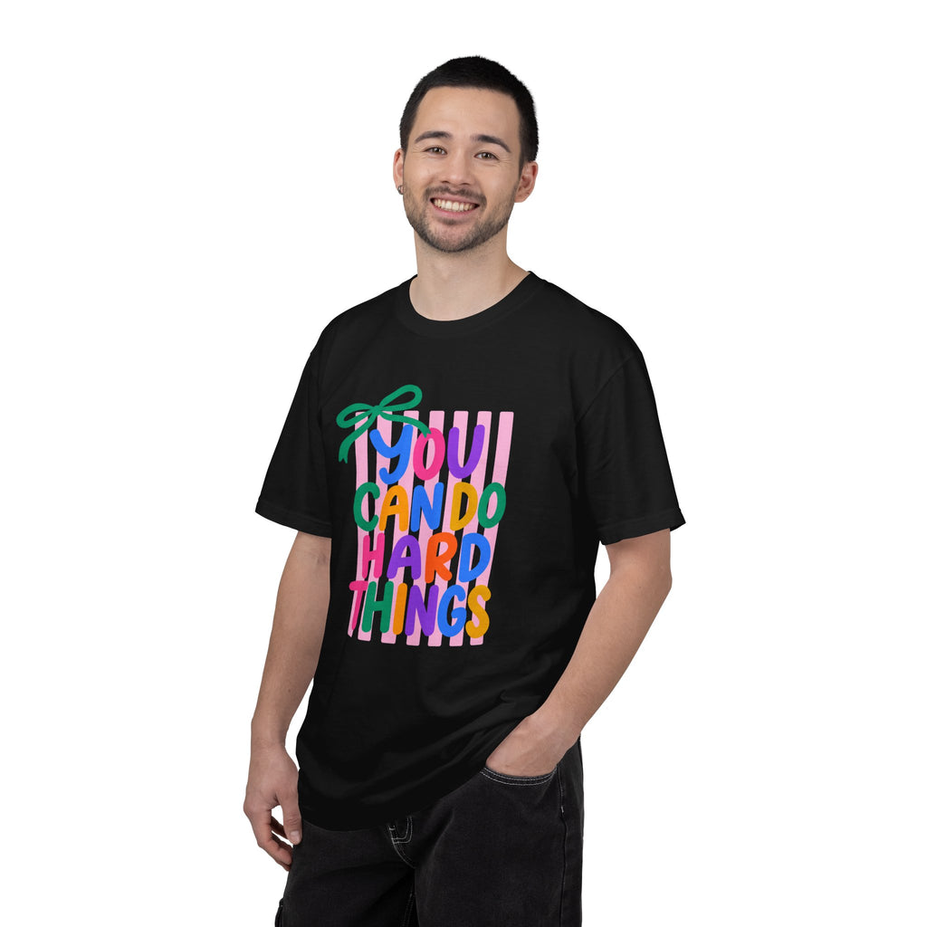 You Can Do Hard Things T-shirt | Colorful Motivational Typography