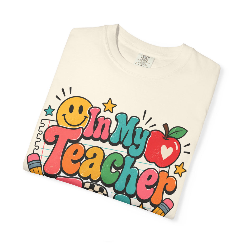 In My Teacher Era T-shirt | Retro School Graphic, Apple & Pencils