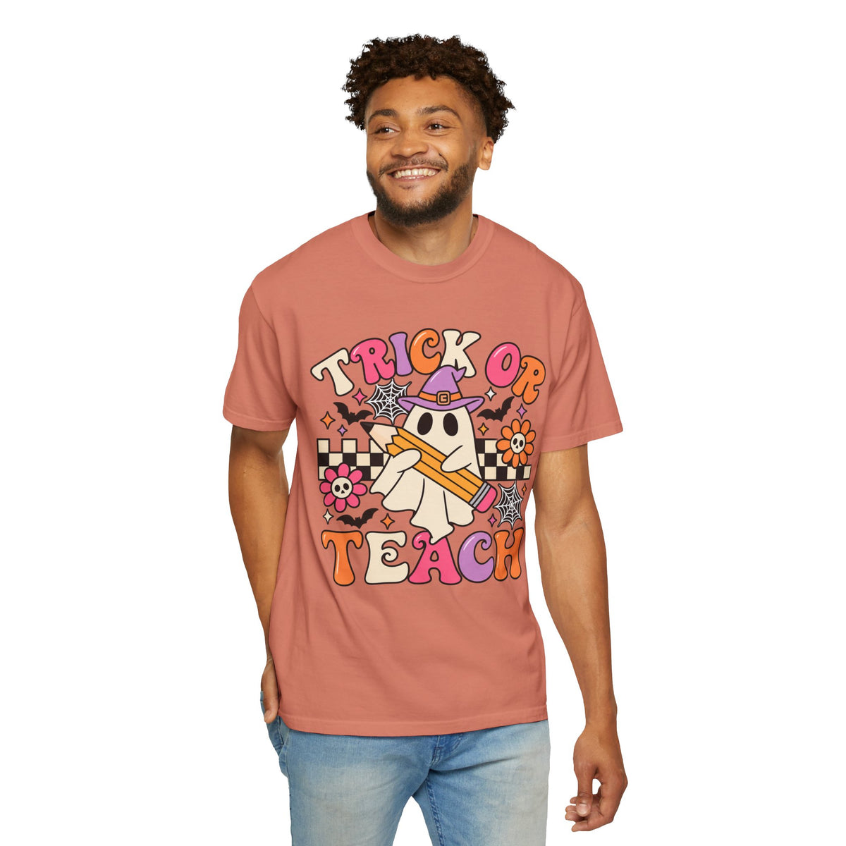 Trick or Teach ghost Halloween T-Shirt | Teacher Halloween shirt