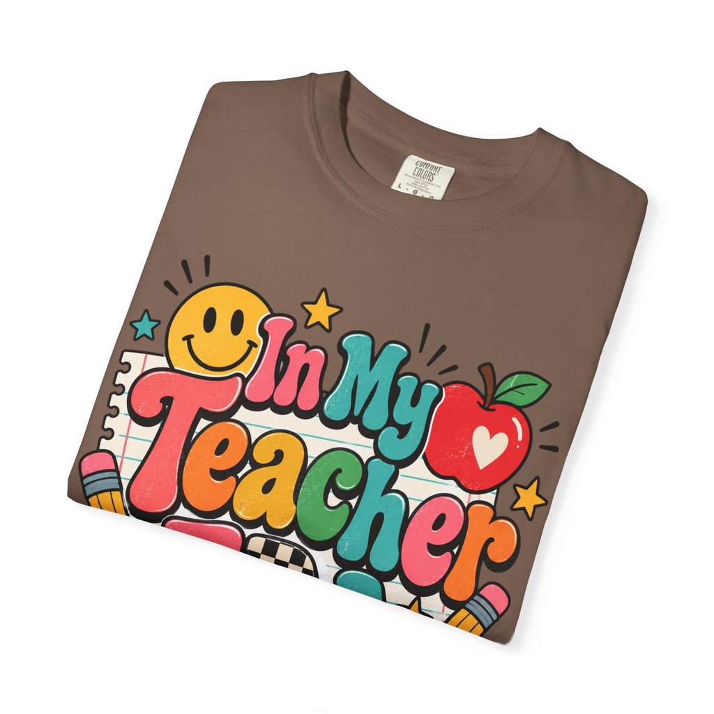 In My Teacher Era T-shirt | Retro School Graphic, Apple & Pencils