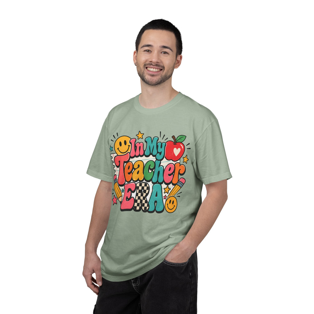 In My Teacher Era T-shirt | Retro School Graphic, Apple & Pencils