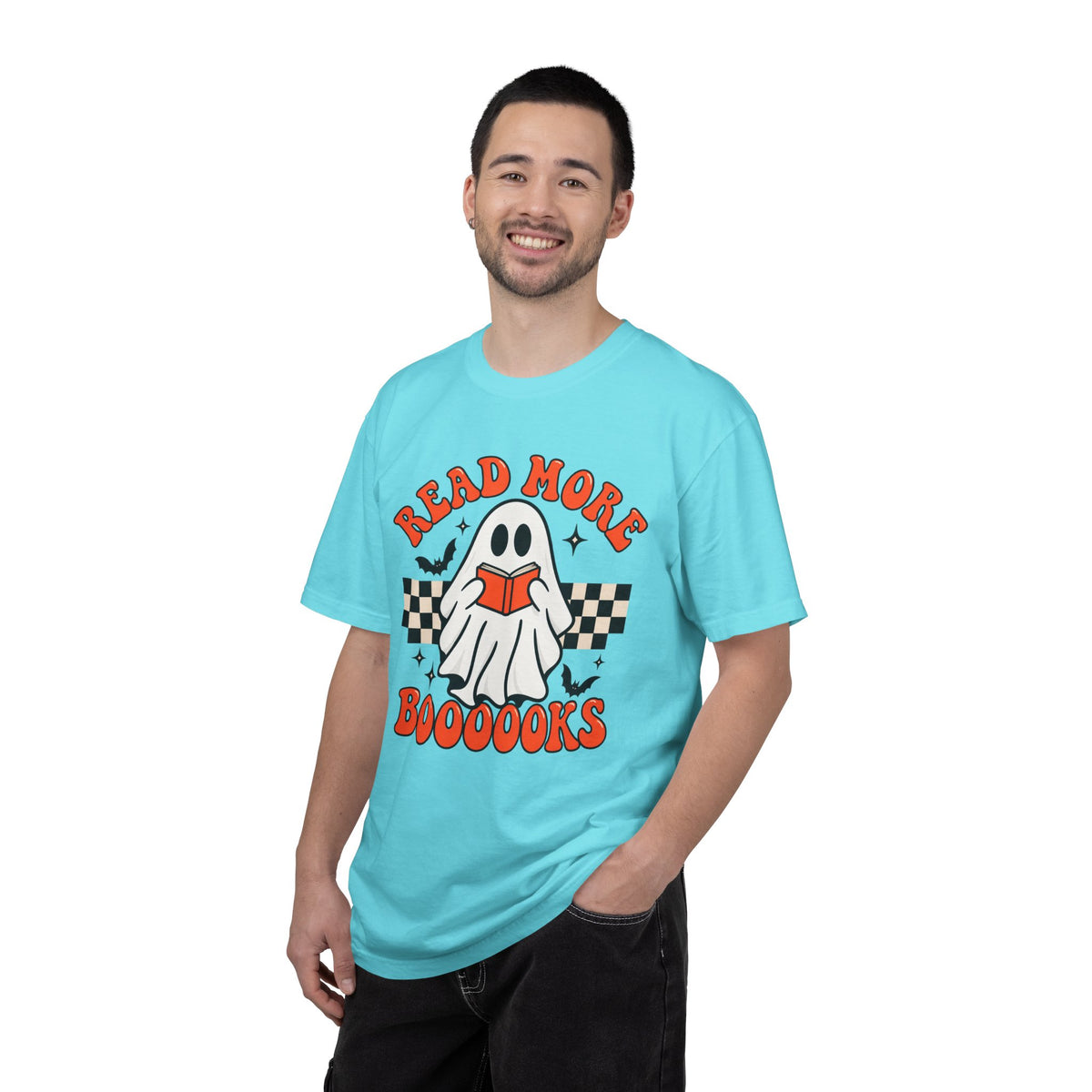 Read More Booooks ghost reading T-Shirt | Halloween book lover tee