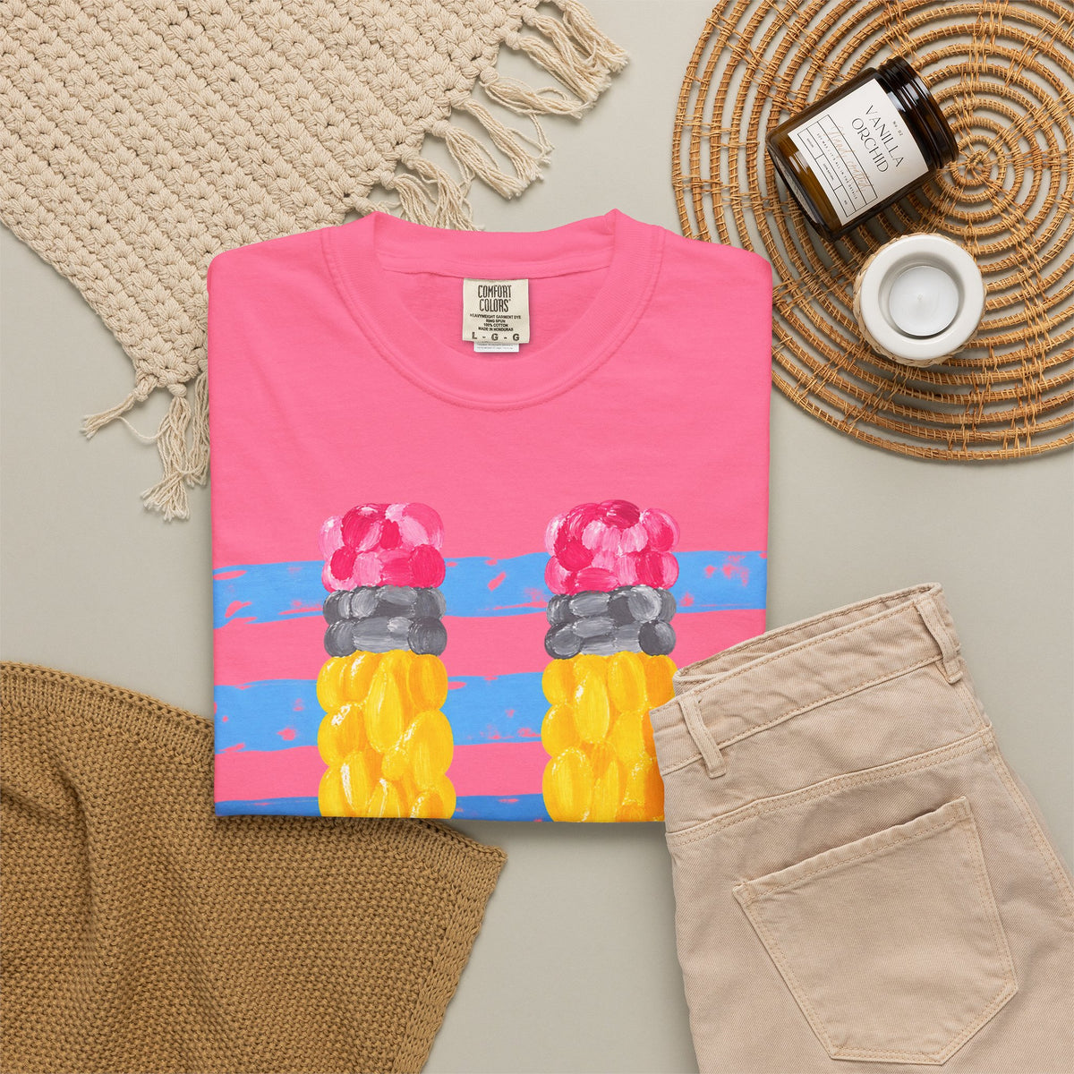 Braided Pencil Illustration T-Shirt | School Art Teacher Tee