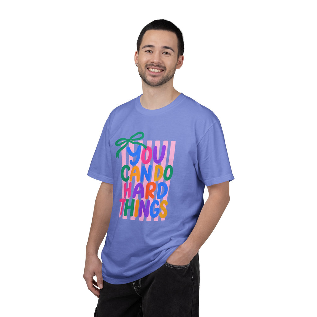 You Can Do Hard Things T-shirt | Colorful Motivational Typography