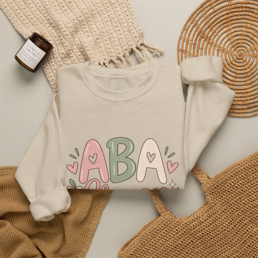 ABA Changes Lives Sweatshirt | Autism Therapy Awareness, Pastel Floral Design