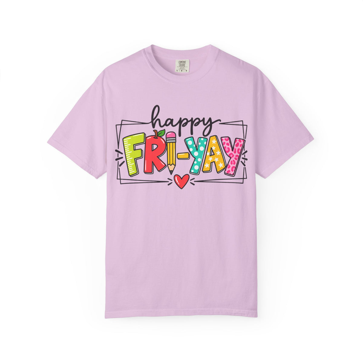 Happy Fri-yay Colorful Graphic T-shirt | Cute Friday Celebration Tee