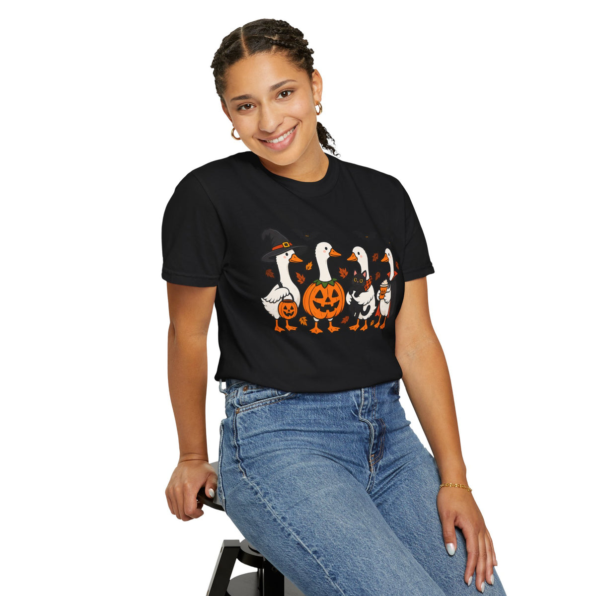 Halloween Ducks T-shirt | Geese in Costumes, Pumpkin Jack-O’-Lantern