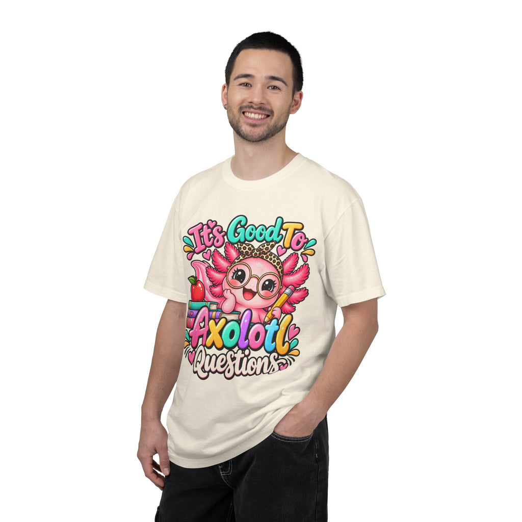 It's Good To Axolotl Questions Brenda Tee | Cute Axolotl Cartoon, Colorful Study Design
