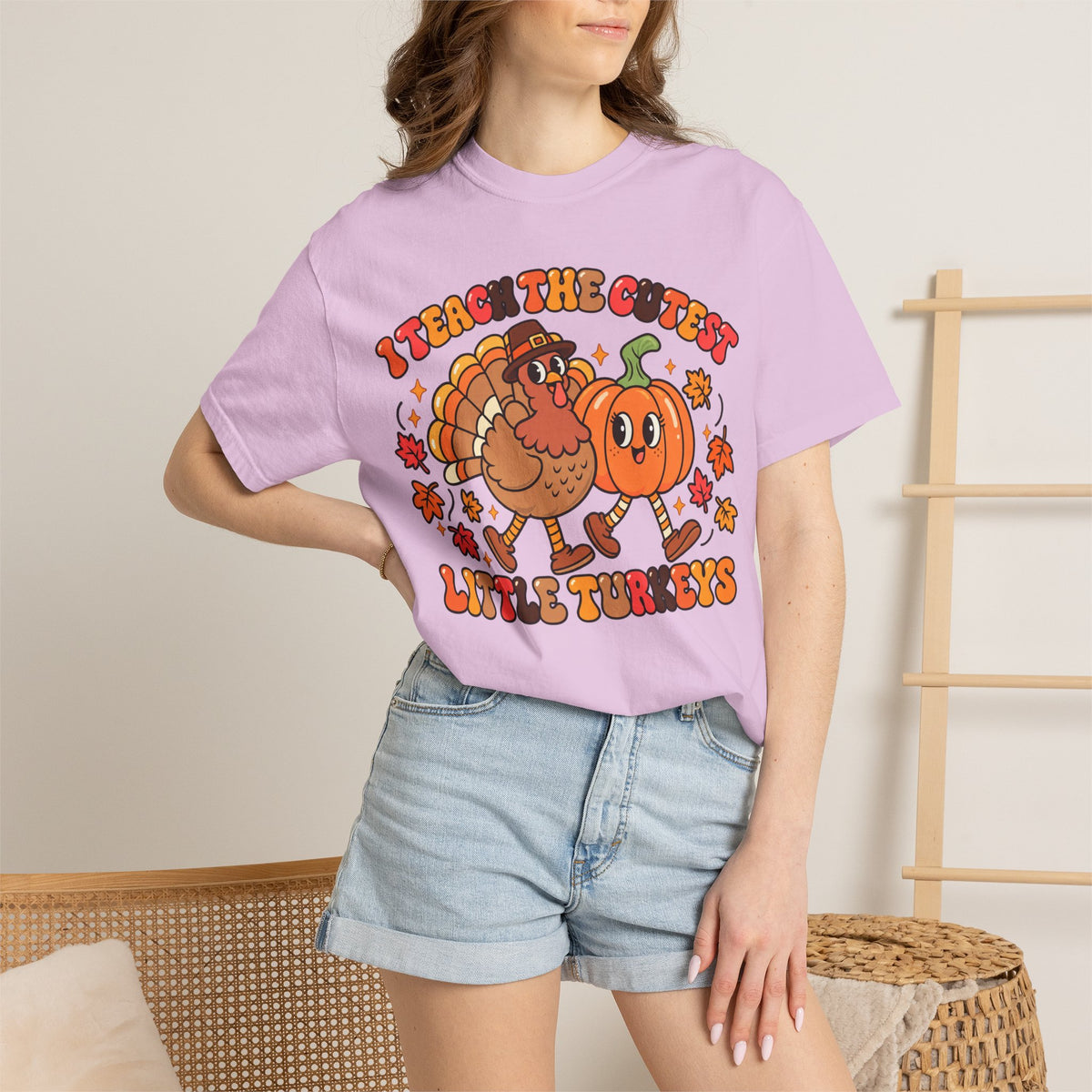 I Teach the Cutest Little Turkeys T-shirt | Thanksgiving Teacher Shirt