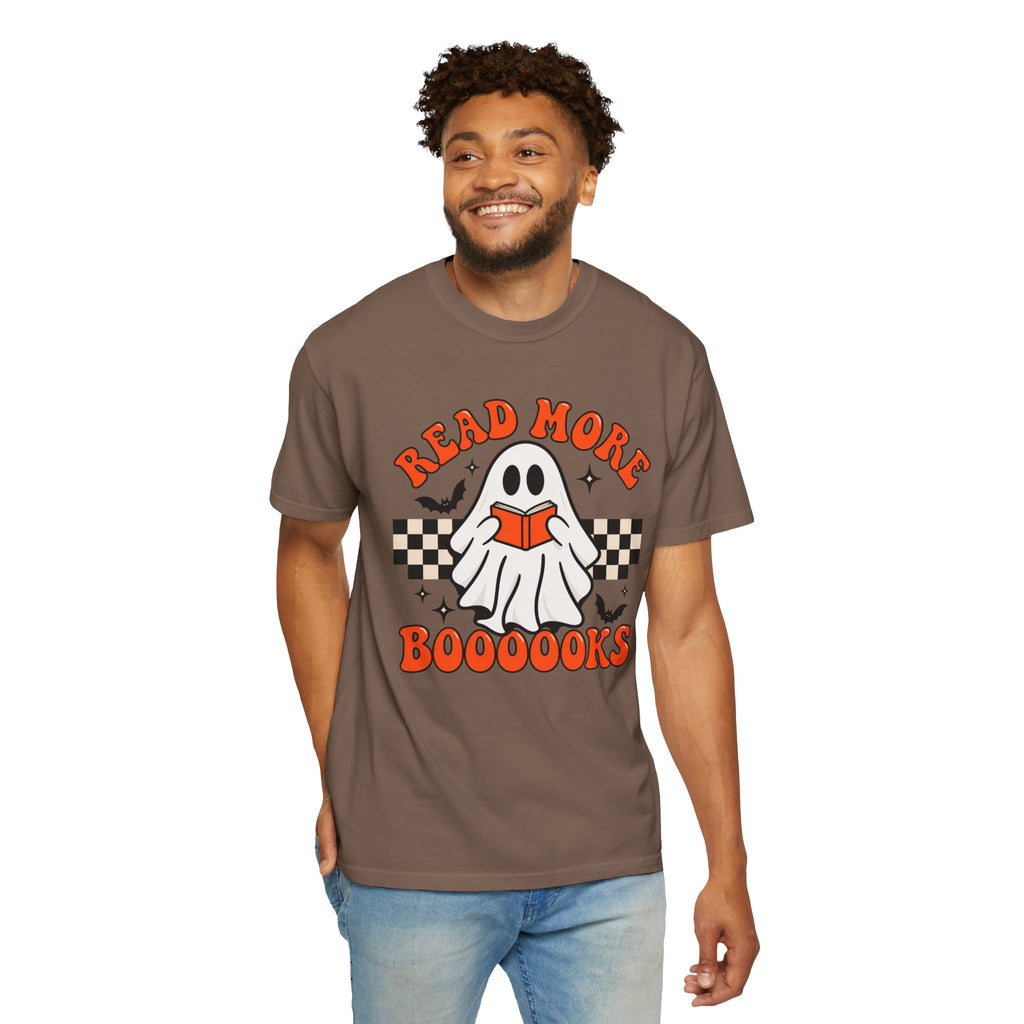 Read More Booooks ghost reading T-Shirt | Halloween book lover tee