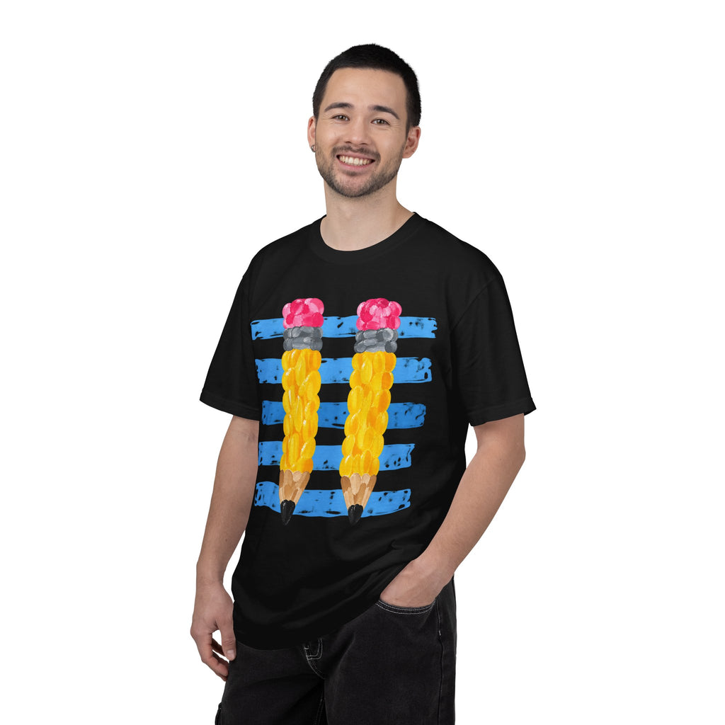 Braided Pencil Illustration T-Shirt | School Art Teacher Tee