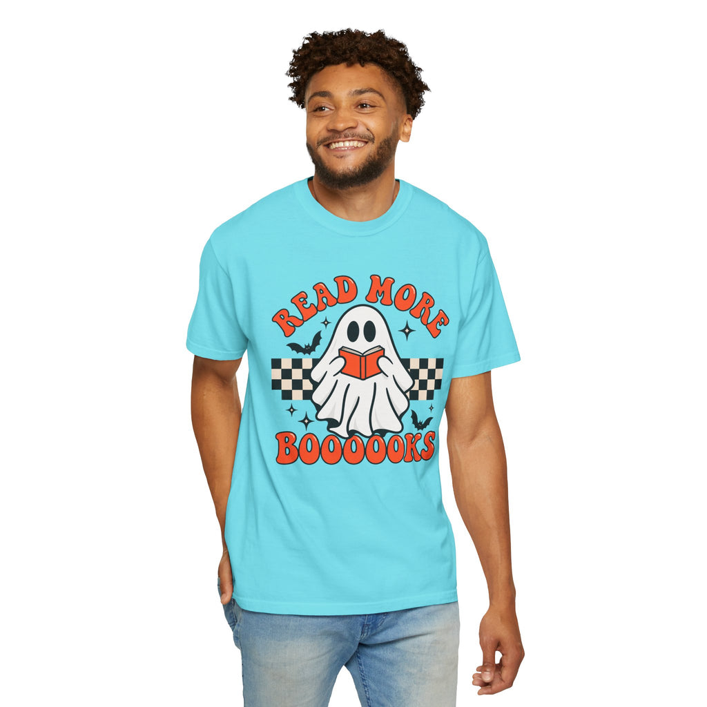 Read More Booooks ghost reading T-Shirt | Halloween book lover tee