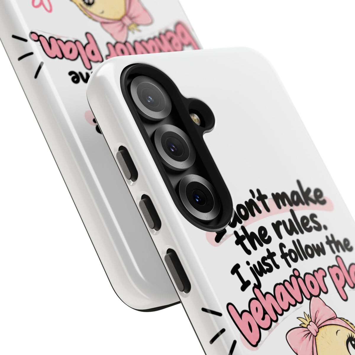 Cute Chick "I Don't Make the Rules" behavior plan phone case | Tough Phone Case