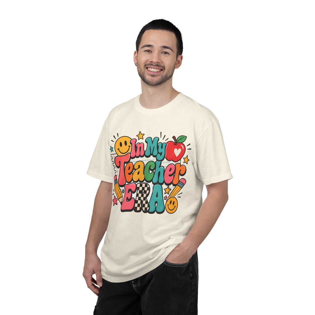 In My Teacher Era T-shirt | Retro School Graphic, Apple & Pencils