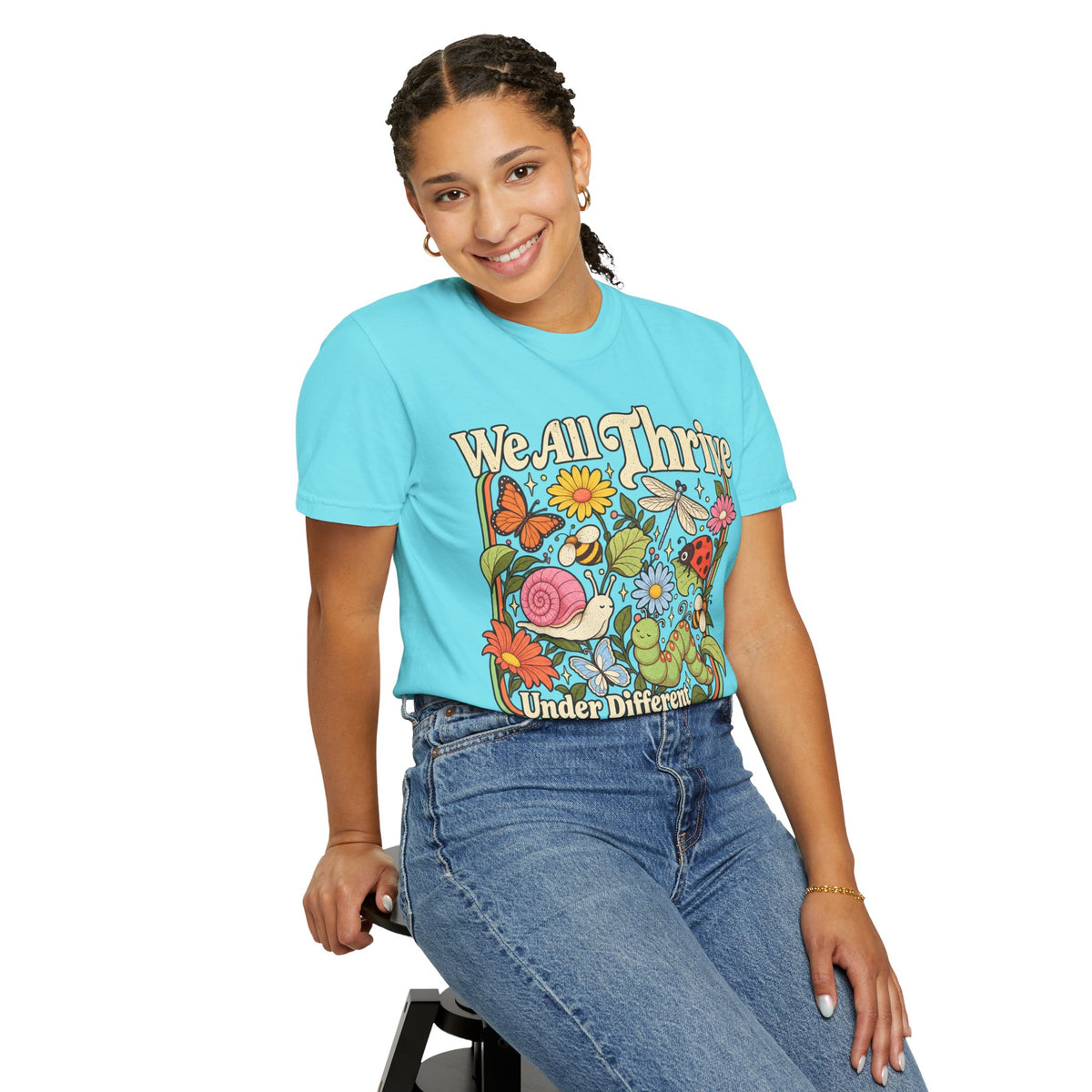 We All Thrive Under Different Conditions T-shirt | Floral Nature Illustration