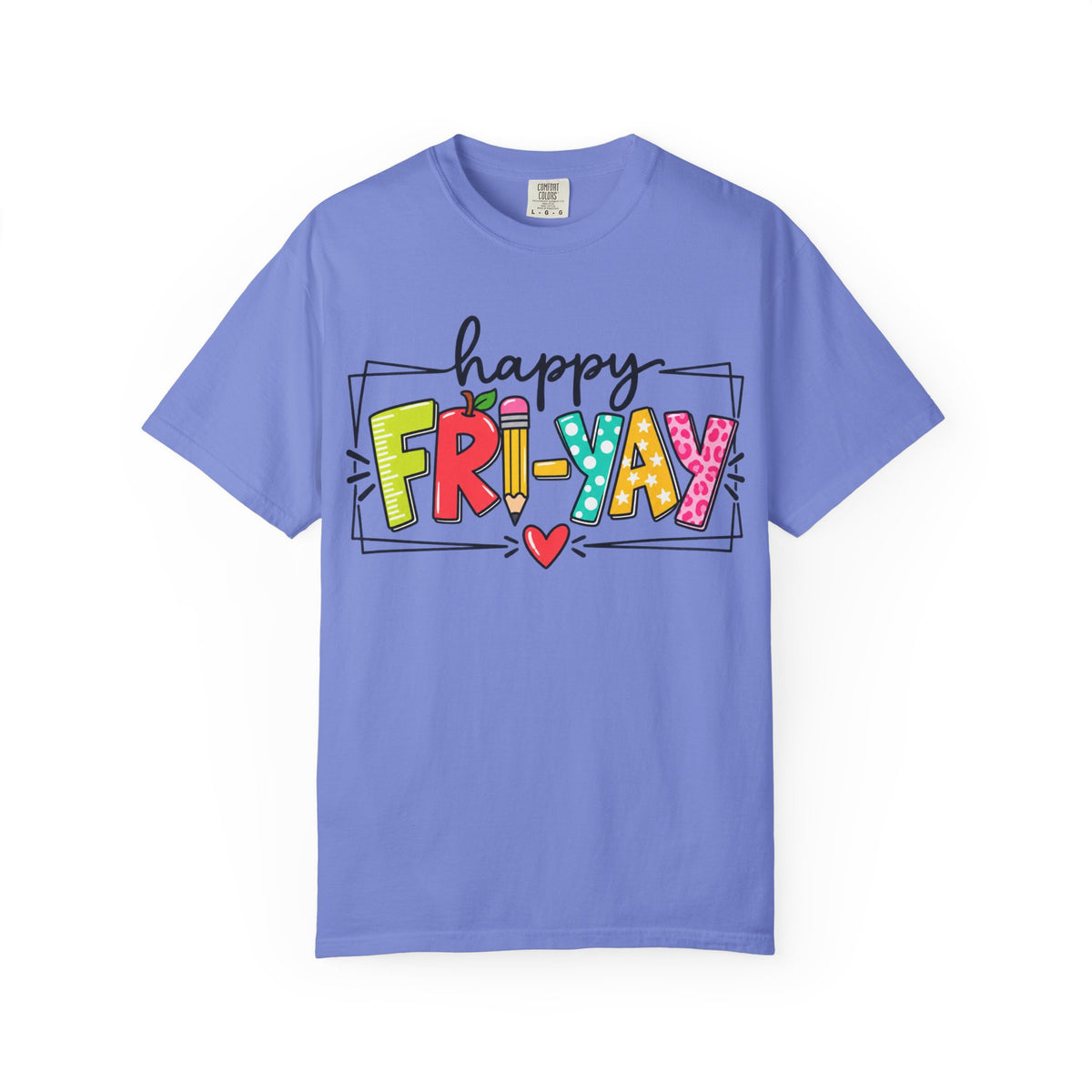 Happy Fri-yay Colorful Graphic T-shirt | Cute Friday Celebration Tee