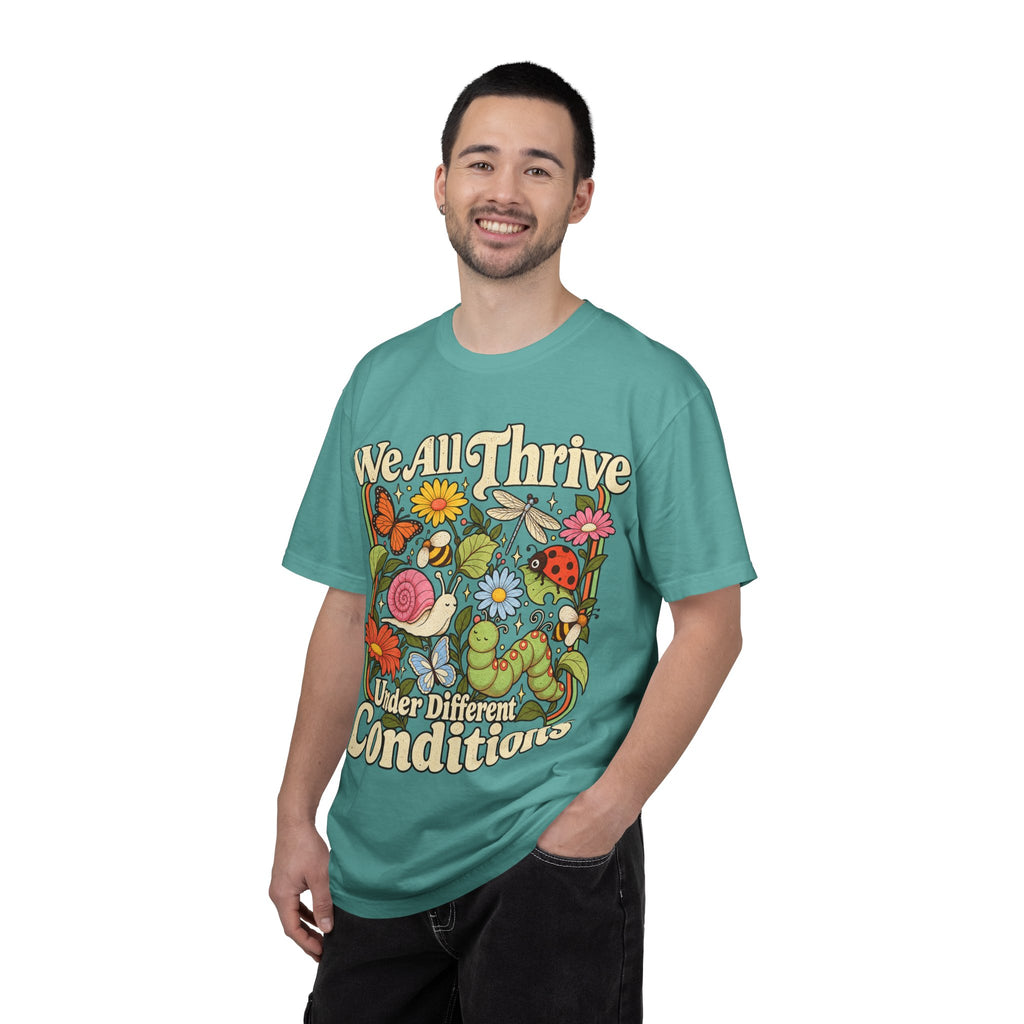 We All Thrive Under Different Conditions T-shirt | Floral Nature Illustration