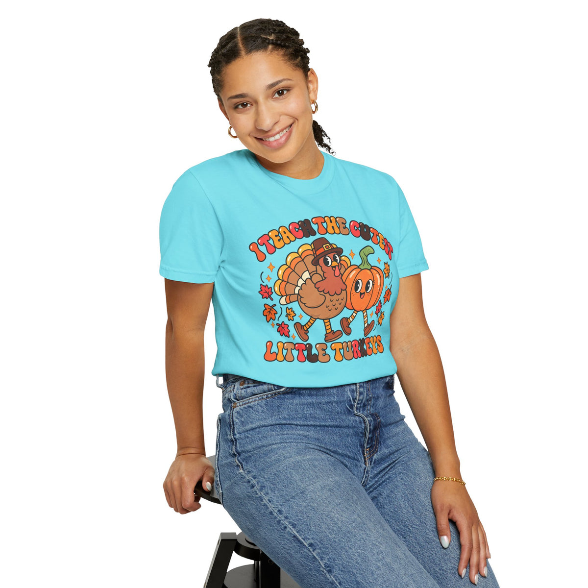I Teach the Cutest Little Turkeys T-shirt | Thanksgiving Teacher Shirt