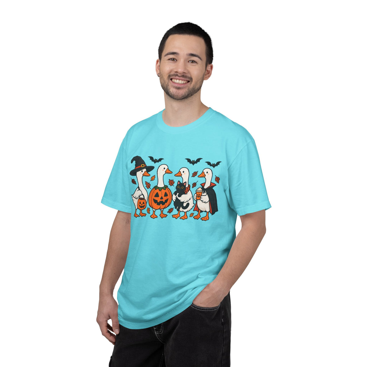 Halloween Ducks T-shirt | Geese in Costumes, Pumpkin Jack-O’-Lantern