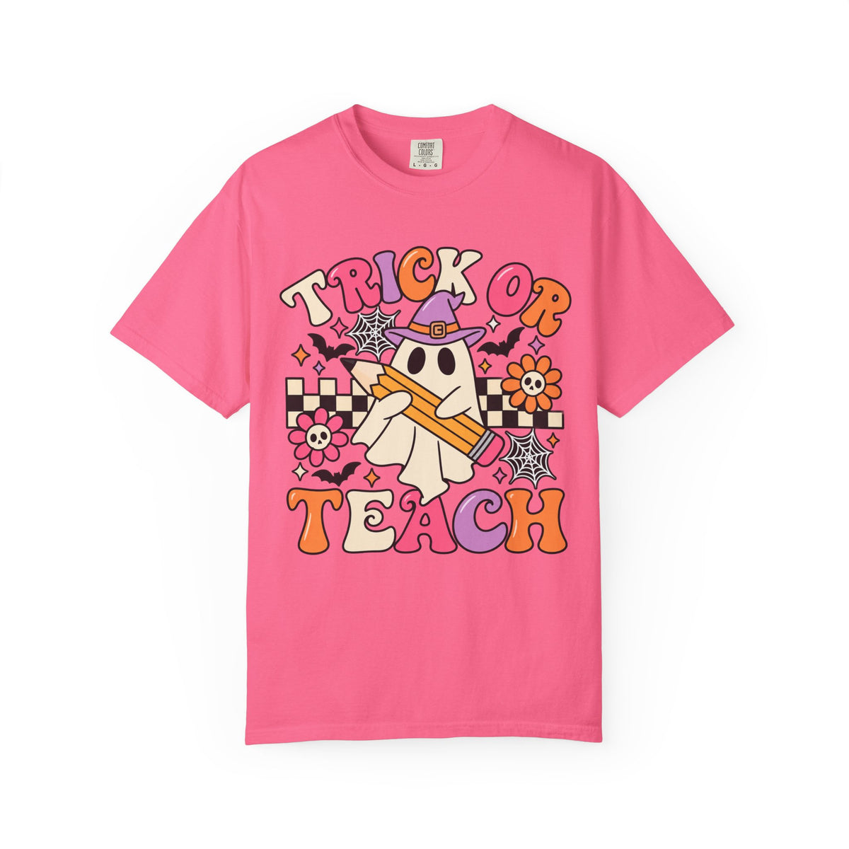 Trick or Teach ghost Halloween T-Shirt | Teacher Halloween shirt