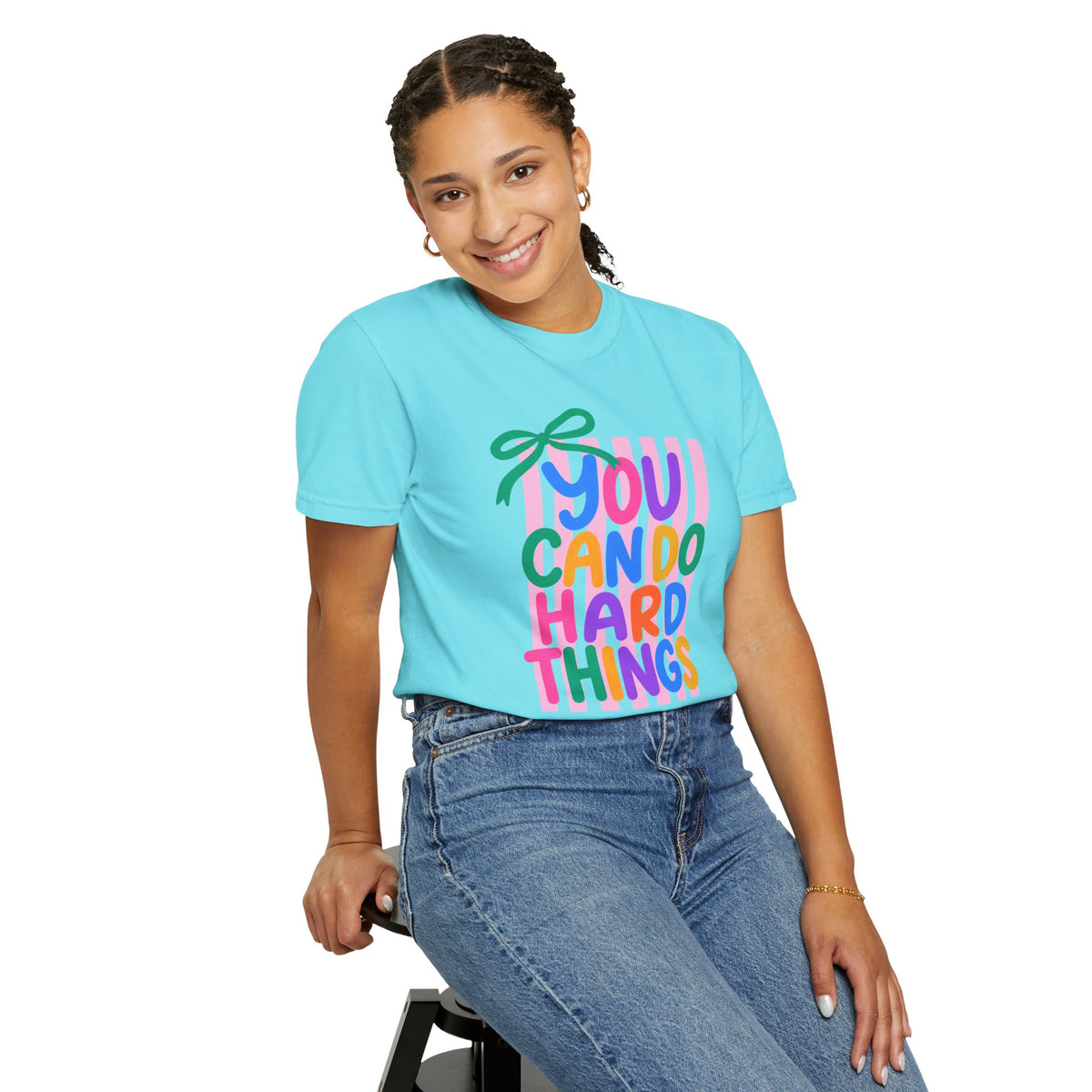 You Can Do Hard Things T-shirt | Colorful Motivational Typography