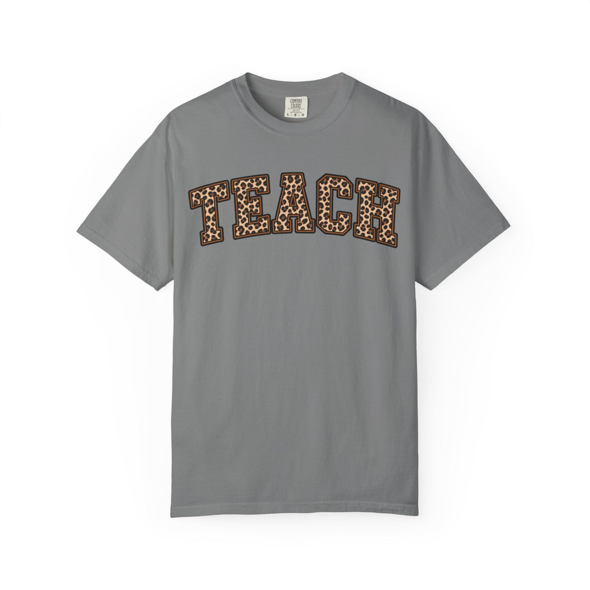 Leopard Print TEACH T-Shirt | Teacher Shirt, Animal Print Typography