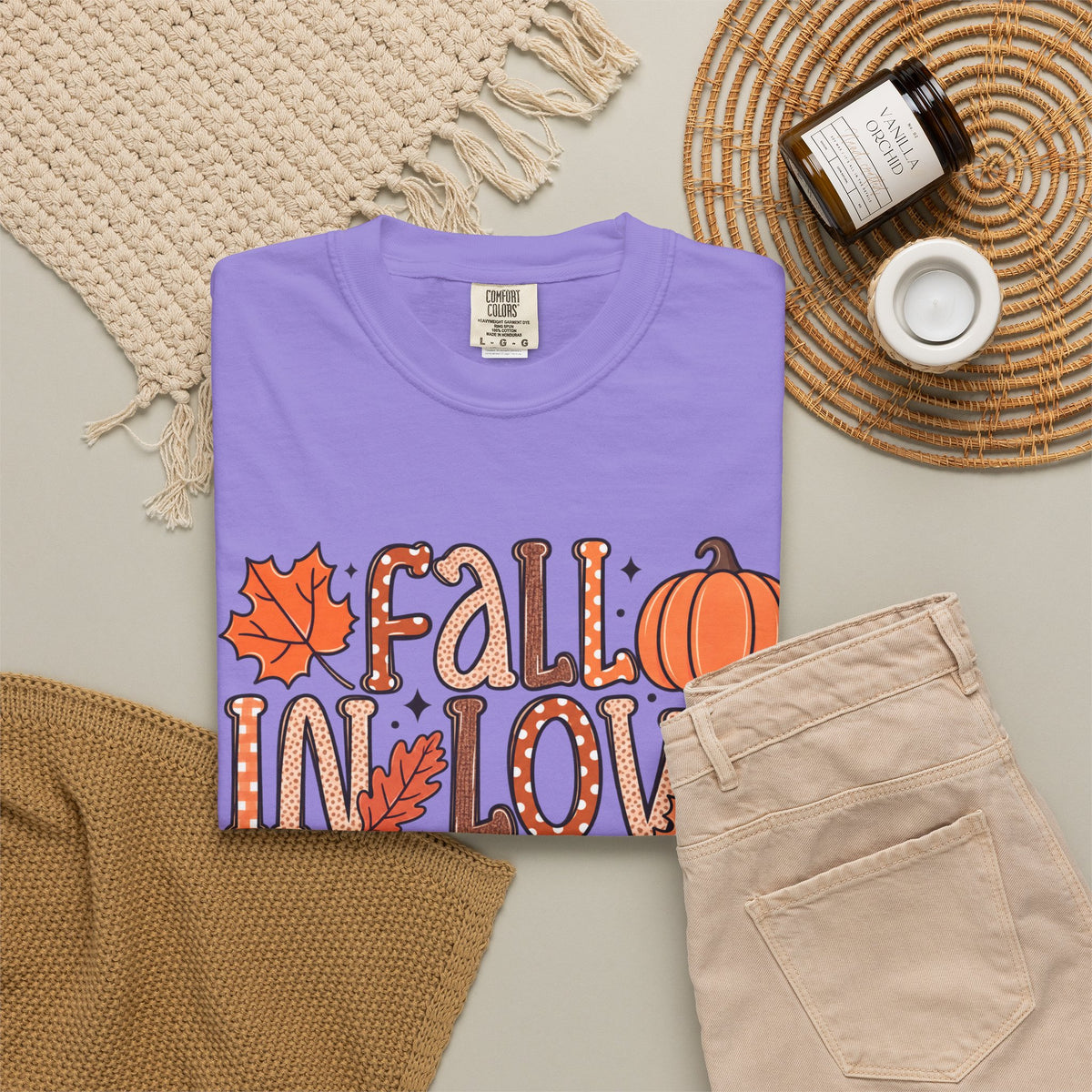 Fall in Love with Learning T-Shirt | Teacher Autumn Pumpkin Leaves