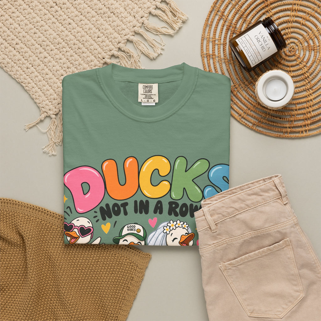 Ducks Not In A Row tee | Cute Duck Illustration T-Shirt, Different Paths Same Adventure