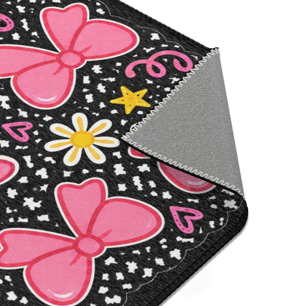 Learning Looks Good On Us Area Rug | Pink Bows, Stars, Classroom Decor