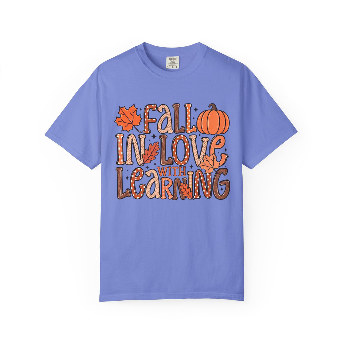 Fall in Love with Learning T-Shirt | Teacher Autumn Pumpkin Leaves