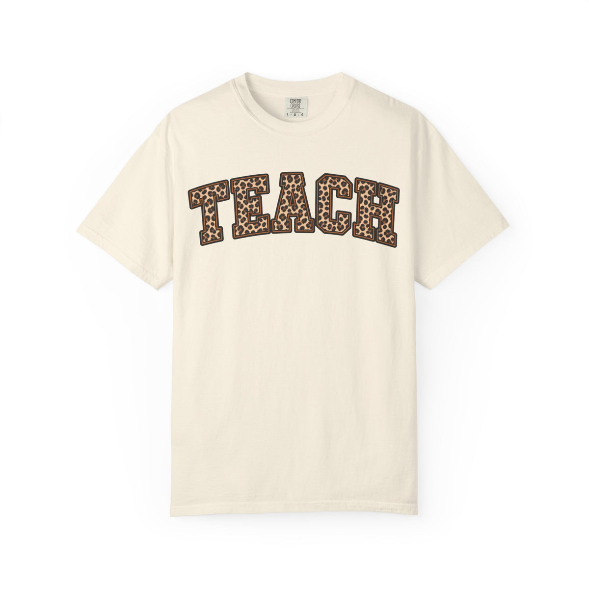 Leopard Print TEACH T-Shirt | Teacher Shirt, Animal Print Typography